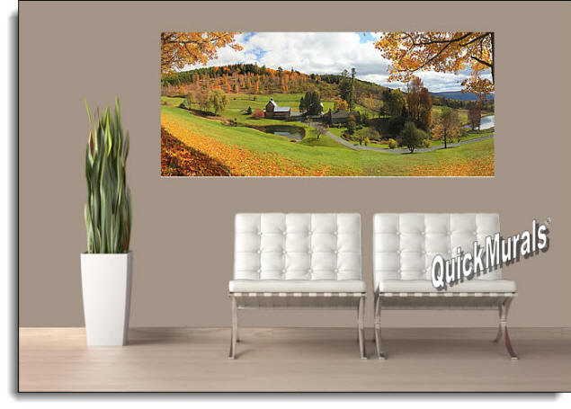           Vermont Farmhouse Peel & Stick Wall Mural Roomsetting
