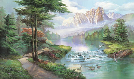 Misty Waters Wall Mural 1618