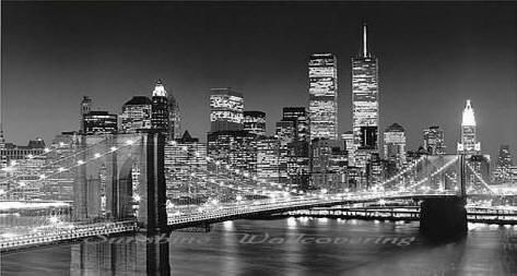 Brooklyn Bridge Wall Mural Black & White 658 by Ideal Decor