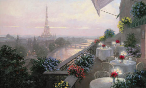 Dinner On The Terrace Wall Mural C867 by Environmental Graphics