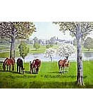 Lexington Horse Farm wall mural