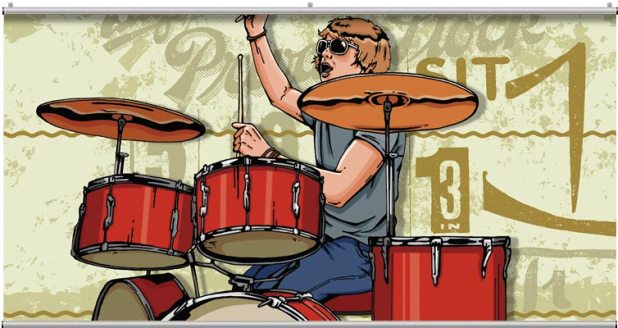 Drummer Minute Mural