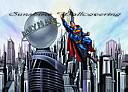 Superman Cityscape york wallpaper wall mural