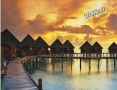             Beach Resort Sunset Peel & Stick Wall Mural