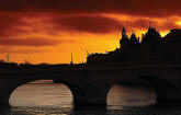 Stone Bridge at Sunset Mural