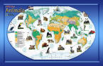 A World Of Animals Wall Map Childrens wall murals