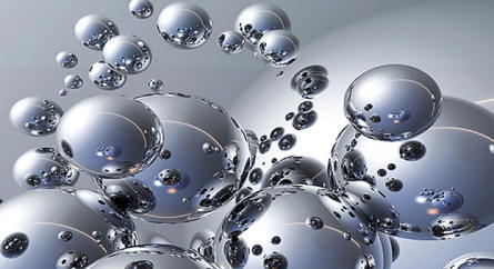 Silver Orbs 664 Wall Mural