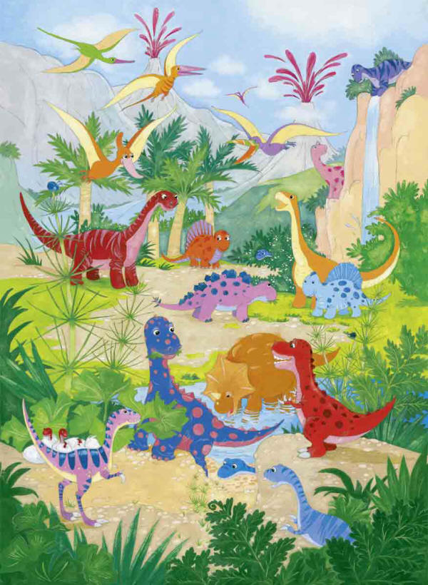 Dino World Wall Mural by Ideal decor DM430