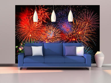 Fireworks Wall Mural DM131 roomsetting