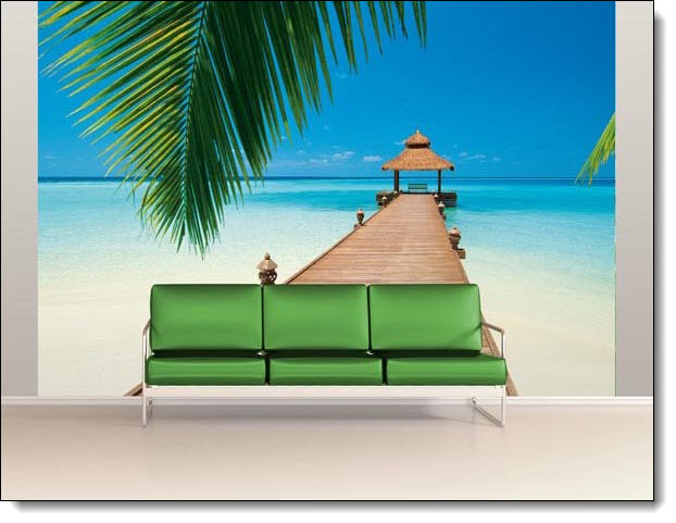 Paradise Beach Wall Mural 284 DM284 by Ideal Decor