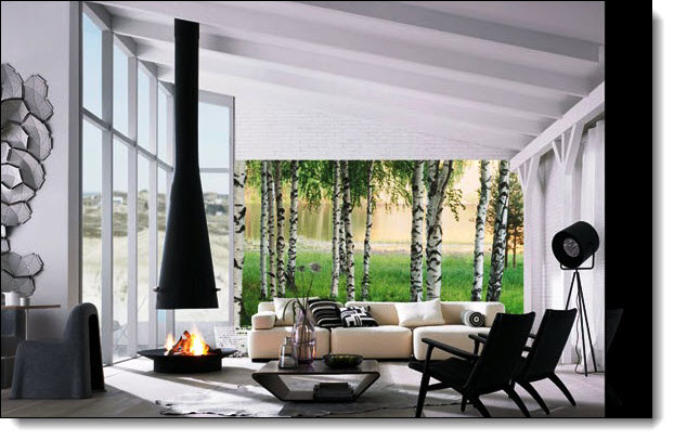 Nordic Forest Wall Mural by Ideal Decor 290