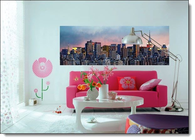 Manhattan Cityscape Wall Mural by Ideal Decor 370 DM370