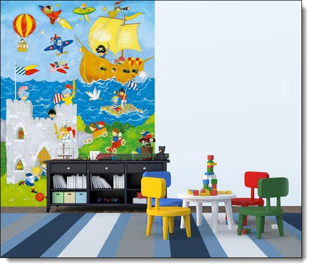 It's a Boys' World Wall Mural by Ideal decor DM428