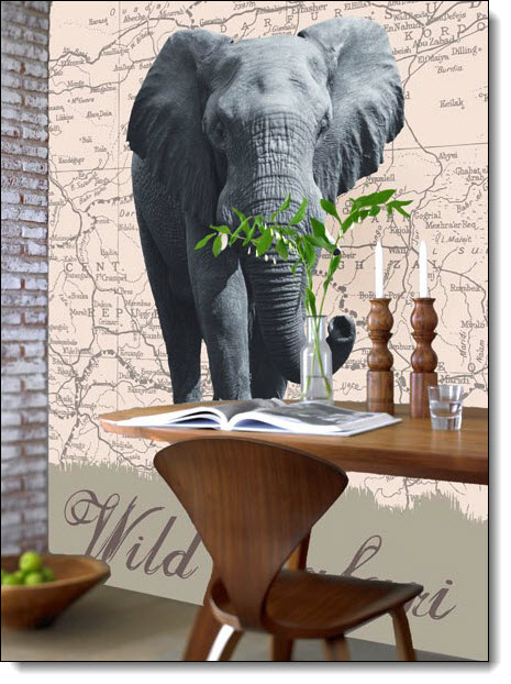 Wild Safari Wall Mural by Ideal decor DM431 roomsetting