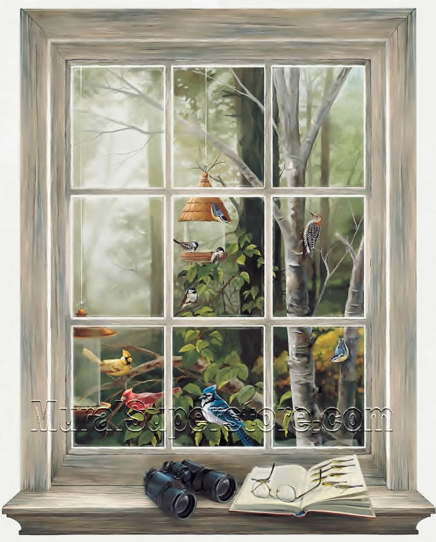 Bird Watching Window KR2622M Mural by York