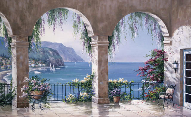 Mediterranean Arch C834 Wall Mural by Environmental Graphics