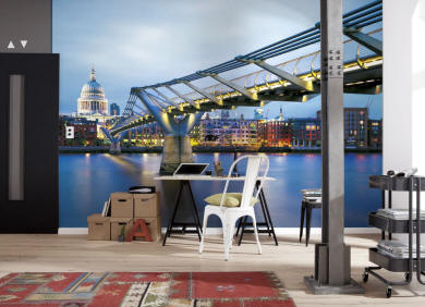 Millennium Bridge Wall Mural 8-924 roomsetting