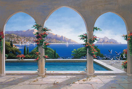 Arch De Sorrento wall mural 1873