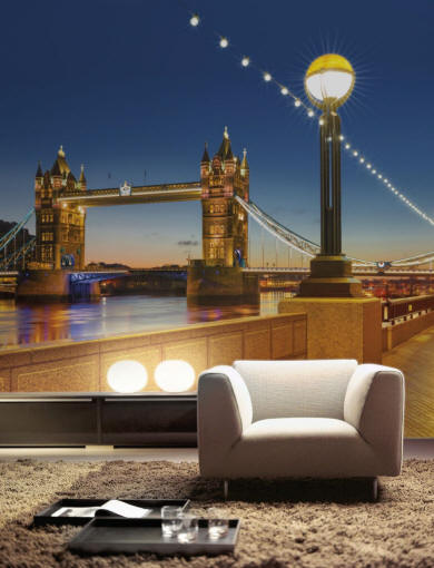 Tower Bridge Wall Mural 8-927 roomsetting