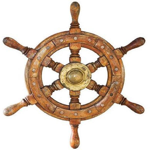Ship Wheel Accent Mural