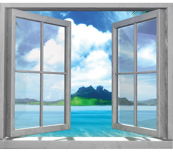 Paradise Window Mural UMB91090