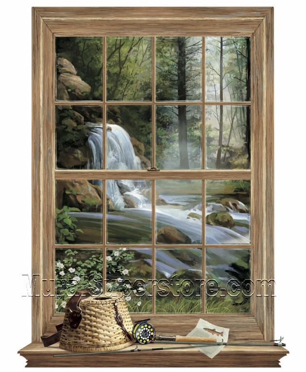 Waterfall Window WL5682M Mural by York