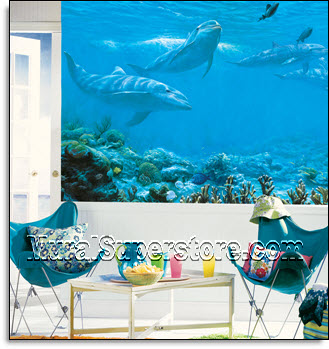Dolphin Wall Mural MP4958M by York Roomsetting