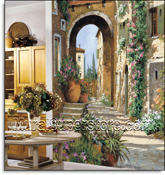 Tuscan Breezeway Wall Mural MP4870M Roomsetting