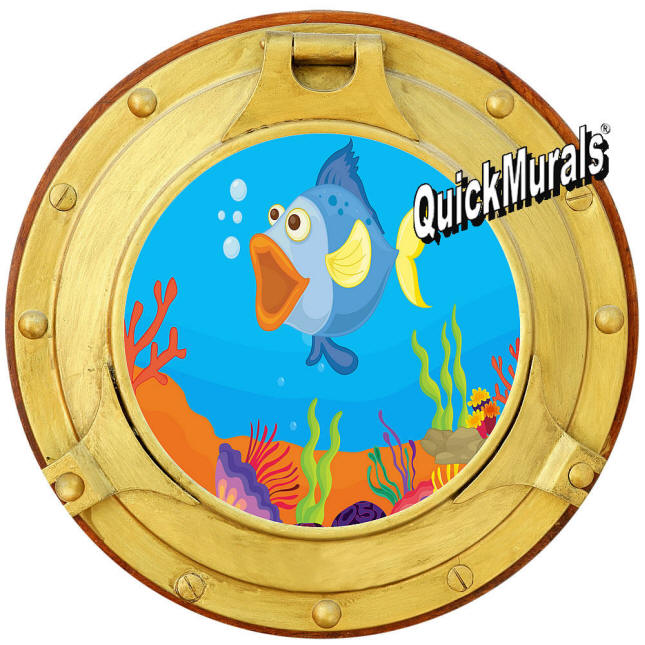 Cartoon Porthole #1 Wall Mural