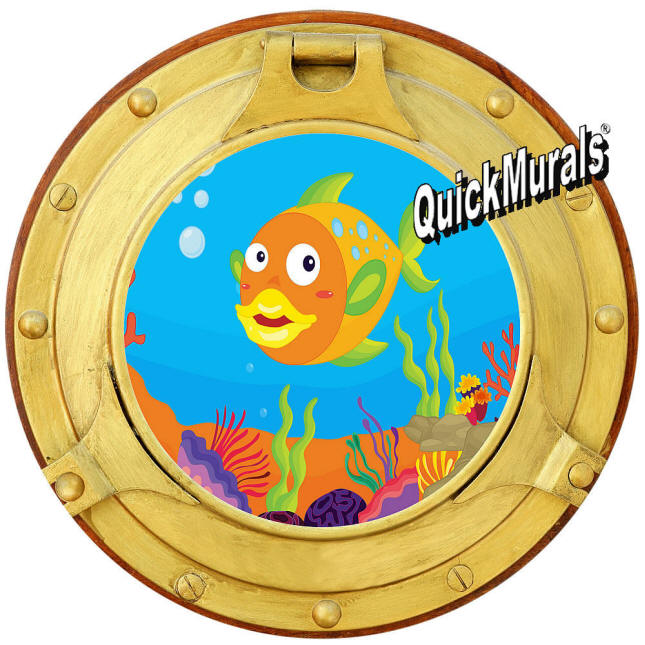 Cartoon Porthole #2 Wall Mural