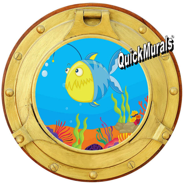 Cartoon Porthole #3 Wall Mural