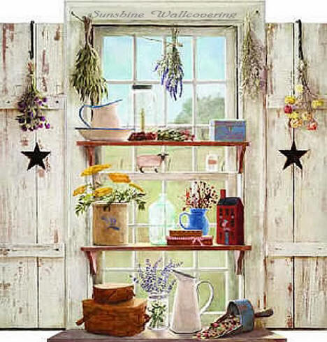 Country Things Window Mural HF8797M