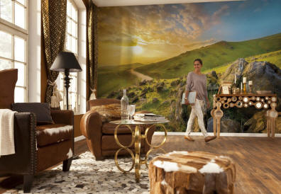 Mountain Morning Wall Mural  by Komar 8-525 roomsetting