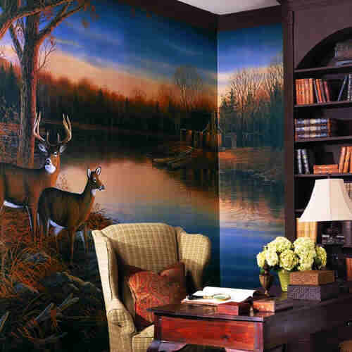 RA0169M Deer (Tranquil Evening) Wall Mural by York