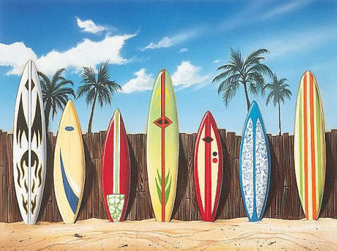 Starting Lineup Mural (Surfboard Scene) 259-72071
