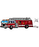 Fire truck And Dogs discount Children's Wall Murals