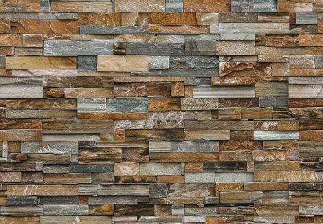 Colorful Stone Wall Mural DM159 by Ideal Decor