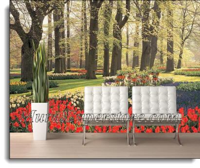 Floral Tulips and Trees DS8082 Wall Mural