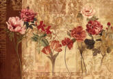 Retro Flowers Wall Wall Mural 8106