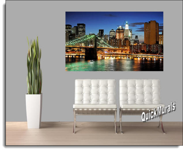 Brooklyn Bridge Wall Mural (Color)