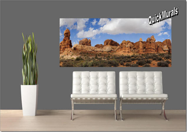 Canyonlands Park, Utah Panoramic Peel & Stick Wall Mural Roomsetting