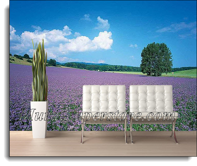 Lavender Plantation Wall Mural DS8025 