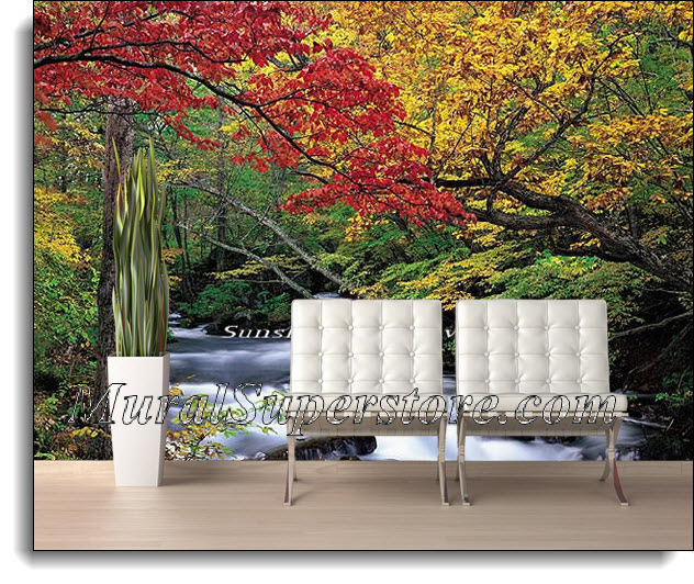 Autumn Brook Wall Mural 1826 8026