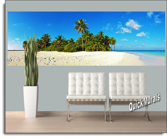 Curacao Island Peel & Stick Wall Mural Roomsetting