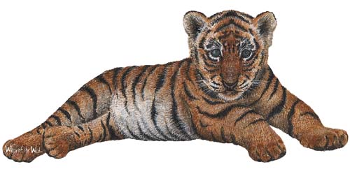 Walls of the Wild Peel & Stick Appliqué Tiger Cub