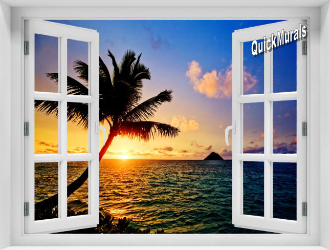 Hawaiian Sunset Window