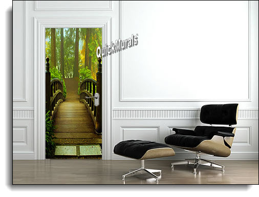 Hidden Forest Door Mural Roomsetting