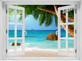 Secluded Beach Window