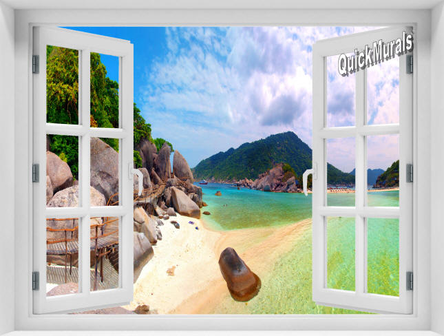 Tropical Island Window 