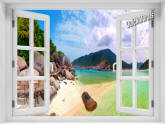 Tropical Island Window 